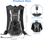 Hydration Backpack wtih 2L Water Bladder, Hiking Water Backpack, Water Bladder Backpack for Running and Biking (Men & Women) - BPA-Free, Breathable Mesh, 16L Storage, 2025 Upgrade