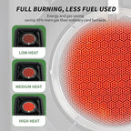 Propane Portable Camping Stove, Single Burner Propane Camp Stove, with Gas Hose, Small Camping Stove, Square Design, Army Green and Black