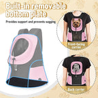 WOYYHO Pet Dog Carrier Backpack Small Dog Front Backpack Ventilated Mesh Dog Travel Back Pack with Safety Belt for Travel Hiking Cycling Outdoor Adventures (Size S: 2-4.5 lbs, Pink)
