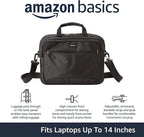 Amazon Basics 14 Inch Laptop and Tablet Shoulder Bag Carrying Case, Black, 24-Pack