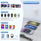Apple Watch Charger USB C with 30W PD Fast Wall Plug for Apple Watch/iPhone 16 Pro Max Plus/15/14, 4 in 2 Wireless Magnetic Charging Cable for iWatch Series 10/9-1/SE/Ultra, Multi Cord for Travel 6FT