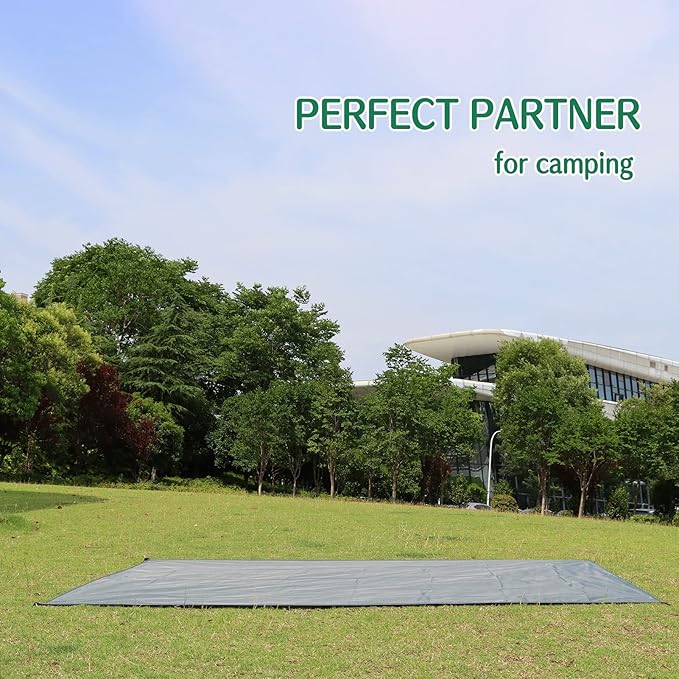 Camping Tarp Waterproof with Carry Bag for Under Tent, Ultralight Tent Footprint for Ground Camping Hiking (86" x 57")