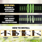 Wise Owl Outfitters Hammock Straps for Trees – 10ft Heavy-Duty Tree Hanging Kit with Carabiners, 38 Loops & Hooks – Essential Hammock Accessories for Camping