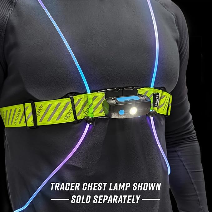 noxgear Tracer2 - Multicolor Illuminated, Reflective Vest for Running or Cycling (Rechargeable, Waterproof)