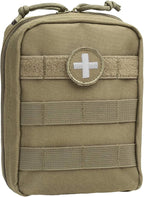 First Aid Molle Pouch - Heavy Duty IFAK Pouch - Empty Medical Pouch Ideal for Military Use EMTs Law Enforcement Camping and Hiking - Med Pouch for Optimal Organization