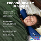 Dot&Dot Twist Memory Foam Travel Pillow for Airplanes - Travel Neck Pillow for Sleeping - Airplane Pillow for Neck Support - Adjustable, Bendable Neck Roll Pillow