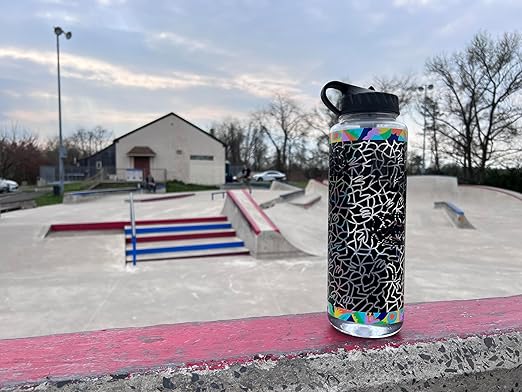 Epic Water Filters Nalgene OG Water Bottle with Filter, USA Made, BPA Free, Removes 99.99% Tap Water Contaminants, Forever Chemicals, Asta Art, 48 oz