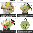 ALEVMOOM Upgraded Collapsible Stool with Thickened Cushion 18.1",600Lbs Max Weight Wider & Taller Pop Up Stool, Heavy Duty Portable Retractable Folding Chair or Travel Foot Rest for Camping & Outdoors