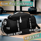Gym Duffle Bag Backpack with Shoe Compartment,4 ways Travel Backpack for Women and Men,Multi-Functional Weekender bag with Waterproof Layer&Laptop Compartment for Fitness, Travel,Camping