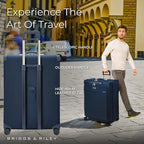 Briggs & Riley 31" Extra Large Expandable Spinner - Checked Luggage for Travel, Suitcases with Wheels, Softside Rolling Bag for Men & Women, Self-Repairing Zipper - Baseline Collection, Navy