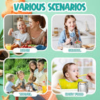 Thermo for Hot Food Kids - 15.2 Oz, Insulated Food Jar for Soup, Width Mouth Stainless Steel Insulated Lunch Container with Folding Spoon, Stainless Steel