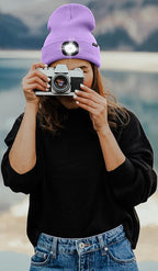 ATNKE LED Lighted Beanie Hat,USB Rechargeable 4 LED Running Headlamp Bright Cap with The Light Gifts for Men and Women