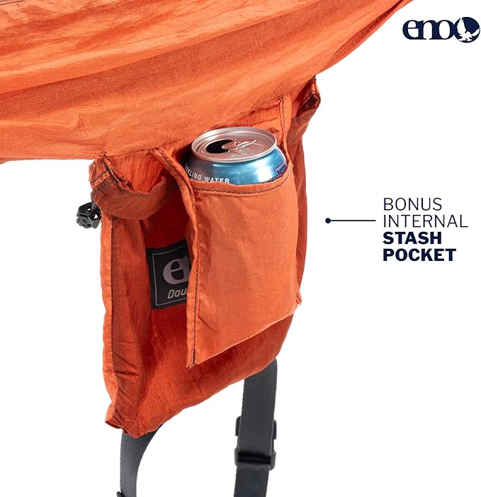 ENO DoubleNest Hammock - Lightweight, Portable, 1 to 2 Person Hammock - for Camping, Hiking, Backpacking, Travel, a Festival, or The Beach - Canyon/Coral