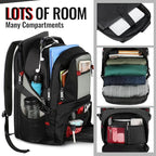 YOREPEK 18.4 Laptop Backpack, Large Backpacks with USB Charger Port, TSA Friendly Flight Approved Weekend Carry on Backpack with Luggage Strap for Men and Women, Grey
