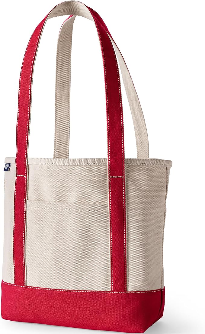 Lands' End Open Top Canvas Tote Bag