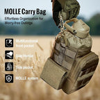 OneTigris Tactical Half Gallon Water Bottle with Straw - 64 oz Vacuum Insulated Stainless Steel Water Jug, Leakproof Sport Bottle with 3 BPA Free Lids, Paracord Handle & MOLLE Water Pouch for Outdoor