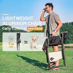 TIMBER RIDGE Aluminum Oversized Camping Chair, Lightweight Portable Directors Chair with Side Table Detachable Side Pocket for Outdoor Camping, Lawn, Picnic, Support 400lbs Black 2 Pack