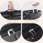 Sweetcrispy Carry on Luggage, Hard Shell ABS Suitcase with Double Spinner Wheels, Lightweight Expandable Rolling Suit Case with TSA Lock, 24 Inch Bronze Black