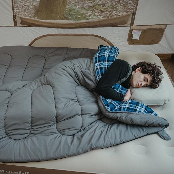 Naturehike Lightweight Compact Sleeping Bag, Envelope Ultralight Backpacking Sleeping Bag Portable, Waterproof, Comfort with Compression Sack for Cold&Warm, Camping, Traveling, Hiking