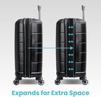American Tourister Stratum 2.0 Expandable Hardside Luggage with Spinner Wheels, Carry-On, Jade Green