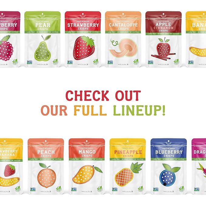 Nature’s Turn Freeze-Dried Strawberry Banana Crisps – Healthy, Gluten-Free, Crispy & Delicious, Plant-Based Snack, Ideal for Cereal, Smoothies, School Lunches, & On-the-Go, Pack of 6 (0.53 oz Each)