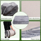 Memory Foam Camping Mattress pad,3 Inch Thick Floor Sleeping Mat Pad for Adults with Waterproof and Non-Slip Bottom, Portable Roll Up Mattress for Sleepover Guest