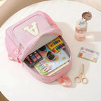 Mini Toddler Backpack for Girls 2-4, Cute Personalized Preschool Kindergarten Backpack for Kids Birthday Gifts (Pink K)