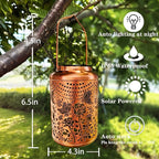 Solar Butterfly Rose Lantern Outdoor Decor,Waterproof Hanging Metal Garden Lights for Patio,Yard,Porch ,Unique Birthday Gifts for Women,Mom,Grandma,Sister,Bestie,Christmas,Thanksgiving,1PC
