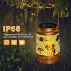 Solar Lantern Outdoor Waterproof Elephant Garden Decor Christmas Gifts for Women Mom Grandma Hanging Solar Lights Metal Decor for Outside,Backyard,Patio