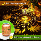 2 Pack Cow Solar Lanterns Outdoor Waterproof Hanging Solar Lights Cow Gifts for Women Men Mom Metal Decorative LED Outdoor Lanterns for Patio, Lawn, Landscape, Garden Decor, Yard Decorations