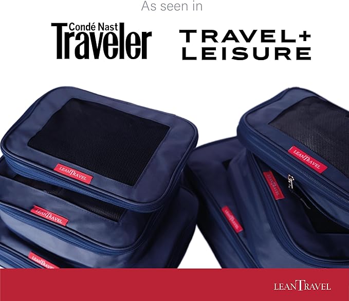 Compression Packing Cubes for Travel Organizers with Double Zipper, LeanTravel