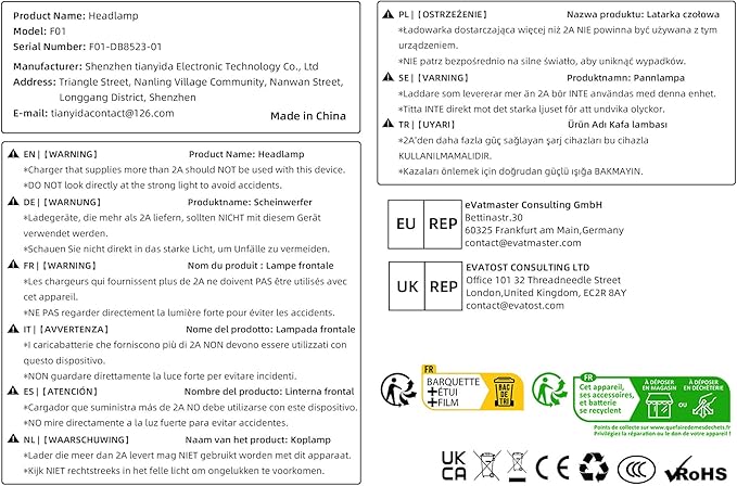 DARKBEAM LED Headlamp High Lumens USB Rechargeable Dual Light Headlight for Hardhat with Motion Sensor, Red Warning Light Up/Down Adjustable, Waterproof Head Lamps for Camping, Car Maintenance