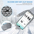 Achiou Winter Gloves, Glove for Men Women, Upgraded Touch Screen Texting Warm Running with Thermal Soft Knit Lining