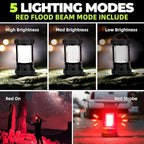 Camping Lantern 3000LM, LED Lanterns for Power Outages with 4400mAh Phone Charger, Impact-Resistant Rechargeable Lantern, 5 Light Modes Waterproof Lantern for Hurricane Emergency(Black)