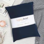 Happyluxe Odyssey Travel Pillow for Long Flights - Soft, Small, Alternative to Down and Memory Foam. 17 x 13in - Made in The USA, Navy Blue Airplane Pillow for Adults Sleeping, Camping or Nap