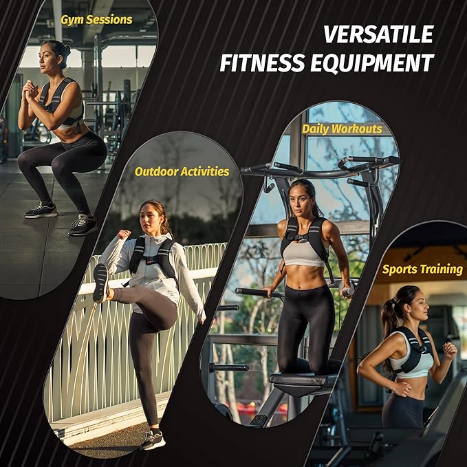 ZELUS Weighted Vest, Z-Fit Soft Iron Weighted Vest for Women and Men, 5/10/15 lb Weight Vest with Reflective Stripes & Adjustable Straps, Ultra Thin Weight Vest for Home Gym Strength Training Weight Loss Workout