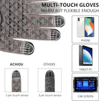 Achiou Winter Gloves, Glove for Men Women, Upgraded Touch Screen Texting Warm Running with Thermal Soft Knit Lining