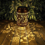 Solar Lanterns Outdoor Waterproof Hummingbird Garden Decor Christmas Gifts for Women Mom Grandma Hanging Lights Metal Decoration Outside for Yard, Patio,Backyard,Porch(Cat and Butterfly)