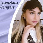 MATASSE Silk Eye Mask for Sleeping with Adjustable Elastic Band - 3D Contoured, Eye Cover Sleep Mask w/Genuine Mulberry Silk Including The Strap for Women, Men (Black)