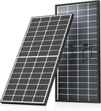 200W Bifacial Solar Panel, High Efficiency Dual-Sided PV Module, 25.4% Conversion Rate, IP68 Waterproof, Durable for RV, Marine, Cabin, Farm, Off-Grid Battery Charging