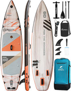 UPWELL 11’6”/11'2”/11'/10'8”/10'6”/10'2” Inflatable Stand Up Paddle Board with sup Accessories Including Backpack, Repairing Kits, Non-Slip Deck, Leash, 3 Fins, Paddle and Hand Pump