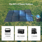 440W Portable Solar Panel, 17.2lbs Foldable SolarBag, Splits 2×220W Solar Blanket, 25% High Efficiency, Lightweight Solar Panel Charger for Camping, RV, SUV, Marine, Off Grid