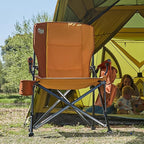 TIMBER RIDGE Oversized Folding Camping Chair High Back Heavy Duty for Adults Support up to 500lbs with Cup Holder, Side Pocket Cooler Bag 2 Pack