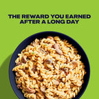 BIGHORN Mountain Food Vegetarian Creamy Mushroom Pasta - contains 6 packs | 12 servings | 192g Protein | 3,900 Calories - premium freeze dried meals for backpacking food - vegetarian backpacking meal - ideal camping meals just add water - great taste