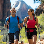 Walking Sticks for Men & Women - 14.5" Foldable Hiking Poles for Backpacking, Exercising and Traveling, Set of 2 Aluminum Nordic Collapsible Trekking Poles