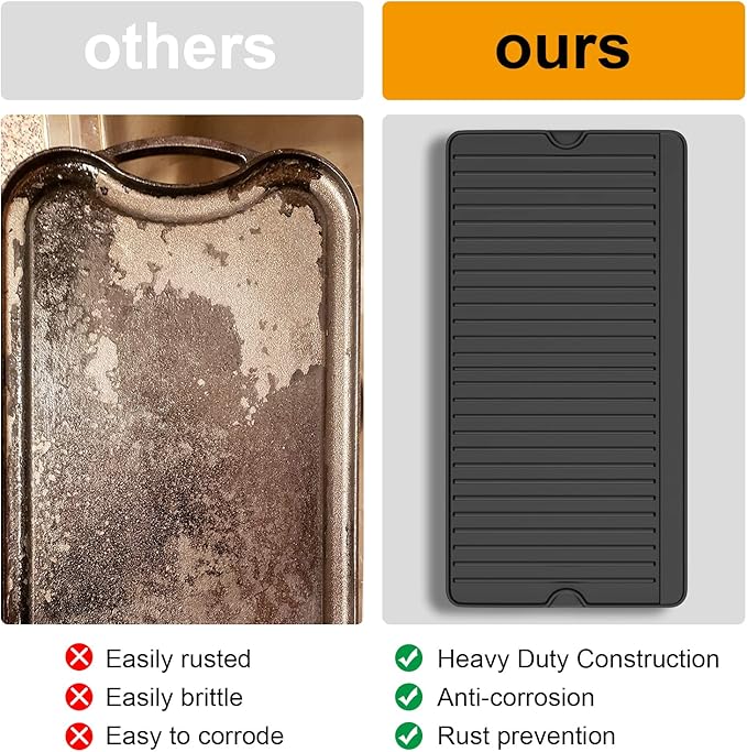 Reversible Pre-seasoned Cast Iron Griddle for Camp Chef TB90, TB90LW, TB90LWG, TB90LWG15, EX90LW, SPG90B, GB90D,Accessories for Camp Chef Professional Flat Top Griddle,16'' x 24''