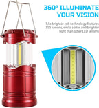 Lichamp LED Camping Lantern, 4 Pack Battery Powered Flashlight for Power Outages, Portable Collapsible Hanging Light Essential for Home, Outdoor, Emergency Lamp Survival Kit Gear for Hurricane,B4BD