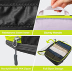 Cipway Compression Packing Cubes, See Through Mesh Luggage Organizer Bags, Travel Essentials for Carry on Suitcase with Laundry Bag and Clear Toiletries Bag（6Pcs,Black）