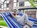 Double Hammock with Quilted Fabric and Spreader Bars,Longer and Sturdier,Quality Hammocks for Outdoor Indoor Patio Yard