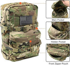Tactical Mini Molle Hydration Pack,Molle Hydration Carrier with US Flag Water Resistant,Hydropack for Tactical Vest Backpack